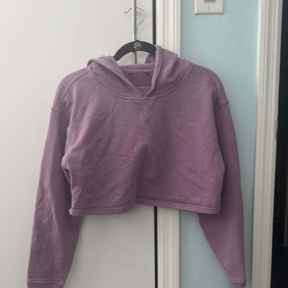 Purple Cropped Hoodie